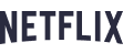 Netflix logo in dark navy text