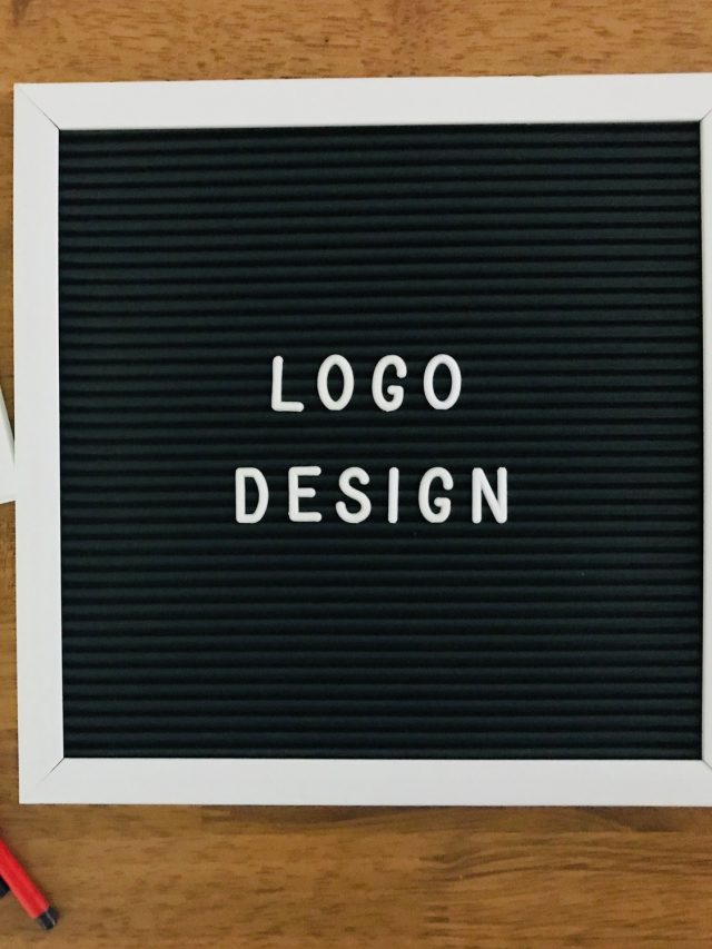 Brand Design Service Logo Design on wooden background 100
