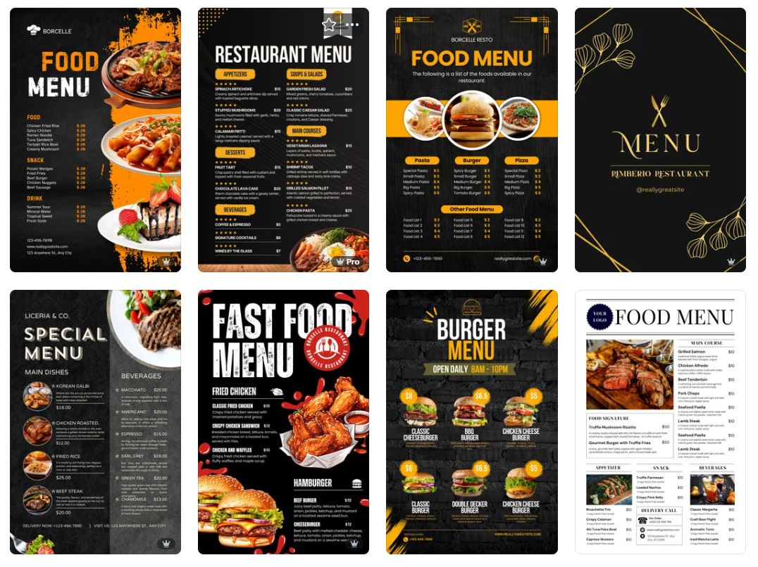 Menu Design