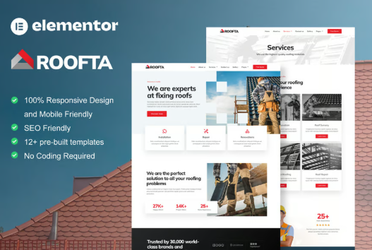 Web Design For A Roofing Business: Best Templates From Creationwebs 7 Screenshot 2025 08 04 105318