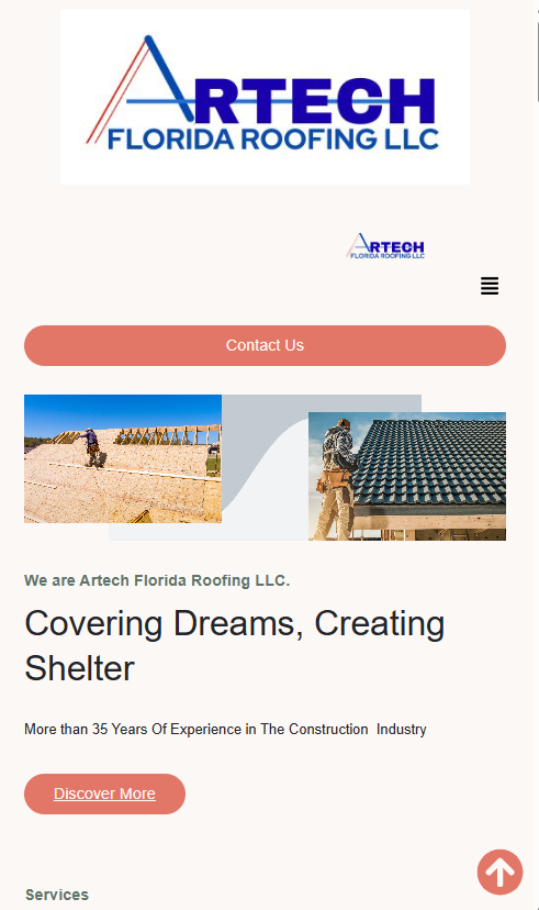 Artech Florida Roofing Llc Website By Creationwebs