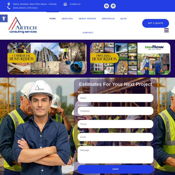 Portfolio Creationwebs : Artech Consulting Services In West Palm Beach