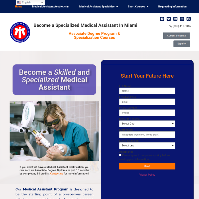 Portfolio Creationwebs : Medical A Specialized Medical Assistant In Miami