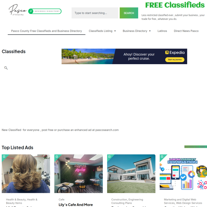 Portfolio Creationwebs : Pasco Search Directory And News Portal In Tampa Bay Area