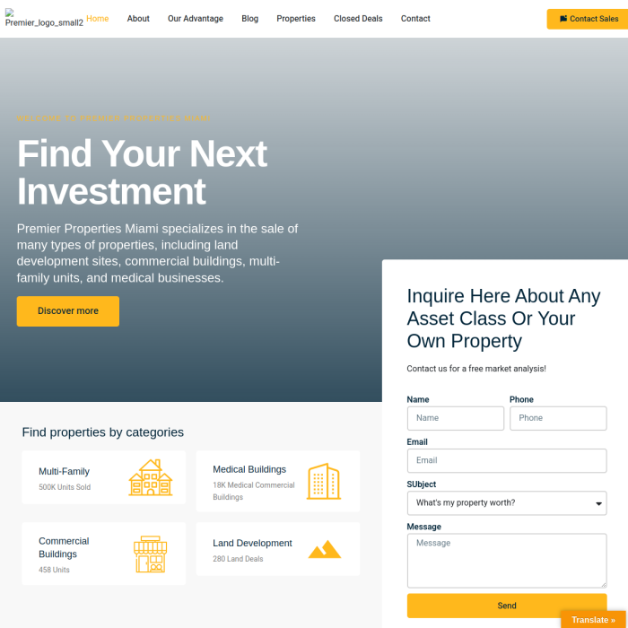 Portfolio Creationwebs : Premier Properties Miami , Realtor And Broker From Miami, Florida