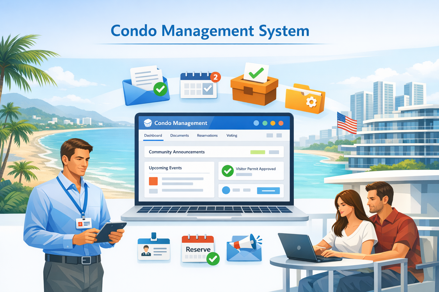 Screenshot Of Creationwebs Condo Management System Interface For Florida Condominiums