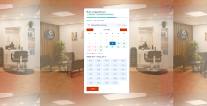 Web Design And Marketing Services 6 Midi Beauty Salon Online Booking Interface Showing Date And Time Selection For A Haircut Appointment In June 2026